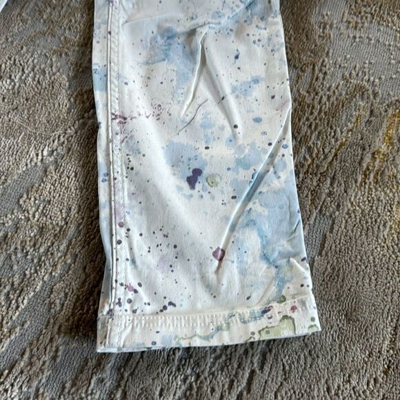 By Anthropologie The Wanderer High Rise Paint Splatter Utility Cargo Jean Sz 27 - Picture 3 of 11